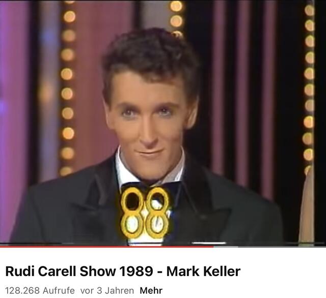 Mark Keller gewinnt bei einer Show von Rudi Carell (1989). | Foto: ARD