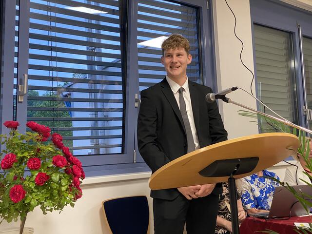 Klassensprecher der 5BK Sebastian Scherz