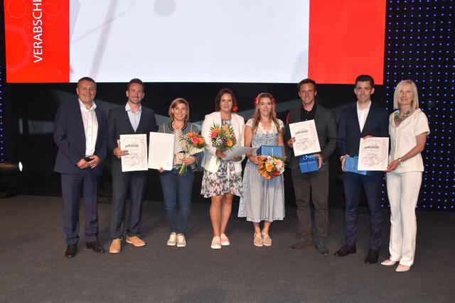 Erfolgreiche Sportler nahmen bei der Gala Abschied: Marc Digruber, Nicole Schmidhofer, Ramona Siebenhofer, Andrea Limbacher, Matthias Mayer, Philipp Orter | Foto: Michael Strini