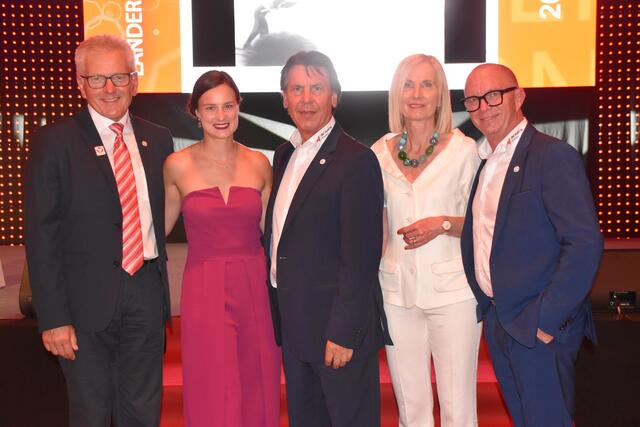 BSV trifft ÖSV: Richard Schuh, Kristin Posch, Gerald Guttmann, Roswitha Stadlober, Alexander Hegedüs | Foto: Michael Strini