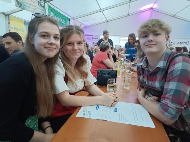 Nadine, Jenny und Leon hatten gute Laune