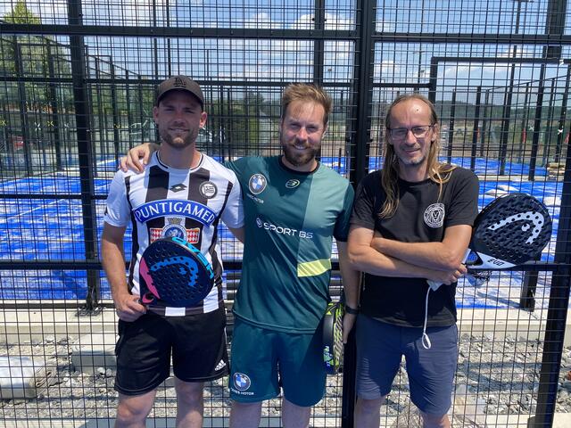 Padel-Bauexperten: Thomas Zuban, Xavier Gomez, Andreas Ettl (vl.). | Foto: mac