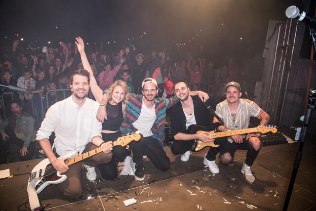 Dominik Thaler, Katharina Kapeller, Miro Müller , Marcus Wachernig und Hannes Schuster von Popwal feierten ihr zehnjähriges Bestehen. | Foto: Dieter Arbeiter
