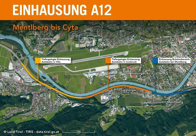 So könnte die gesamte Einhausung der Autobahn zwischen Mentlberg und Cyta aussehen | Foto: IG Einhausung West