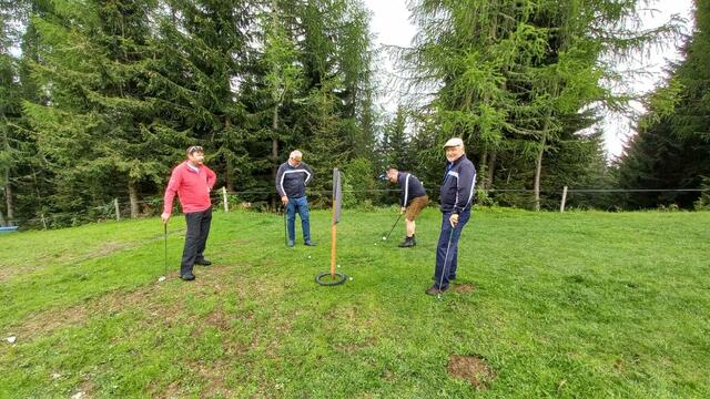 Die Downhillgolfer im Wettkampfeinsatz. | Foto: Privat