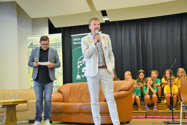 Moderator Gregor Waltl und Gernot Kreindl vom Aballwirtschaftsverband Leoben | Foto: Peter Taurer