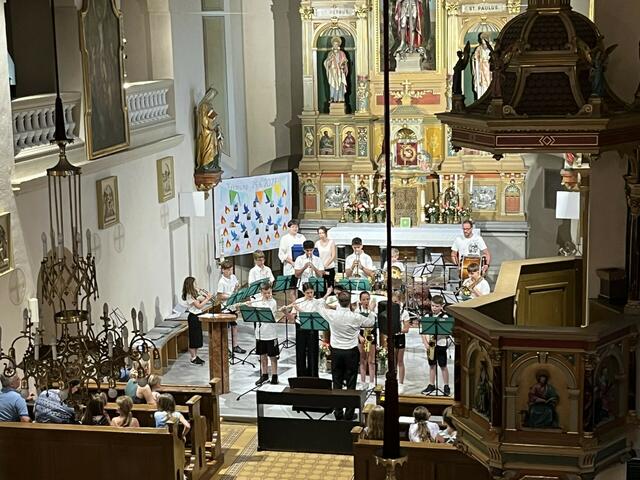 In der Pfarrkirche der Gemeinde St. Georgen an der Stiefing lud die Musikschule des Vereines "Pro Omnia" zum Sommerkonzert.  | Foto: David Rumpf