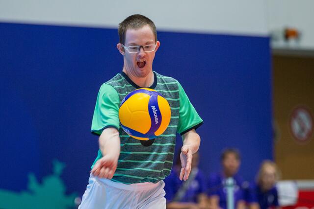 Voller Einsatz von Stefan Schoppler vom VSC Graz | Foto: GEPA/Special Olympics Österreich
