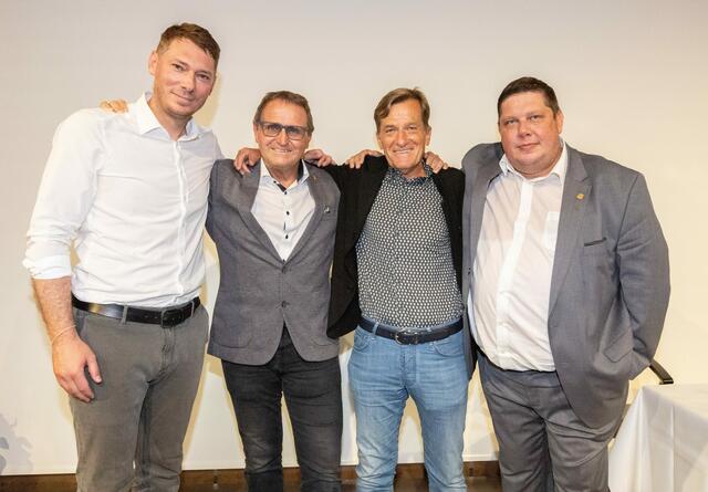 TFV-Vizepräsidenten Christian Putschner und Adi Stastny, TFV -Präsident Sepp Geisler und TFV-Vizepräsident Arno Bucher. | Foto: Kristen Images