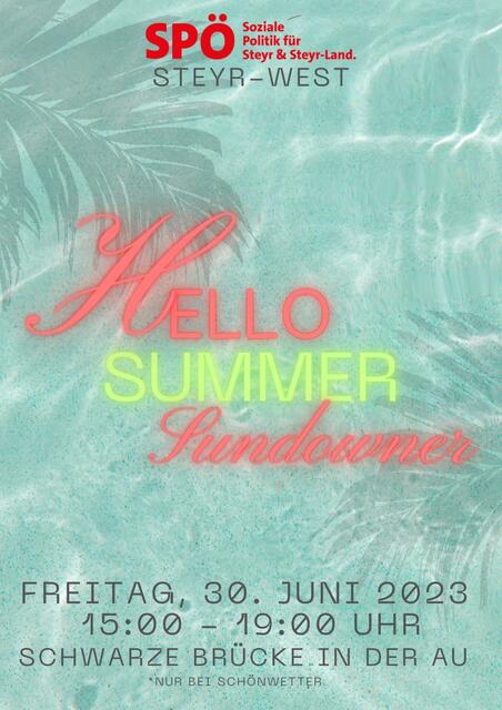 Meinungsaustausch – unter dem Motto „Hello Summer, Sundowner“. | Foto: SPÖ Steyr-West