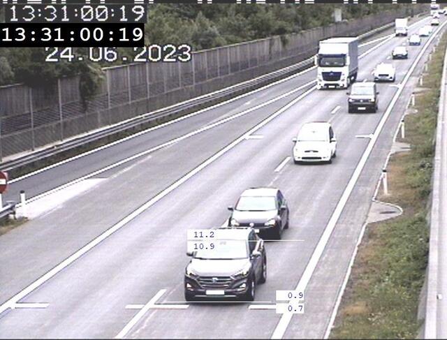 Die Drängler auf der A10 Tauernautobahn werden angezeigt. | Foto: LPD Salzburg