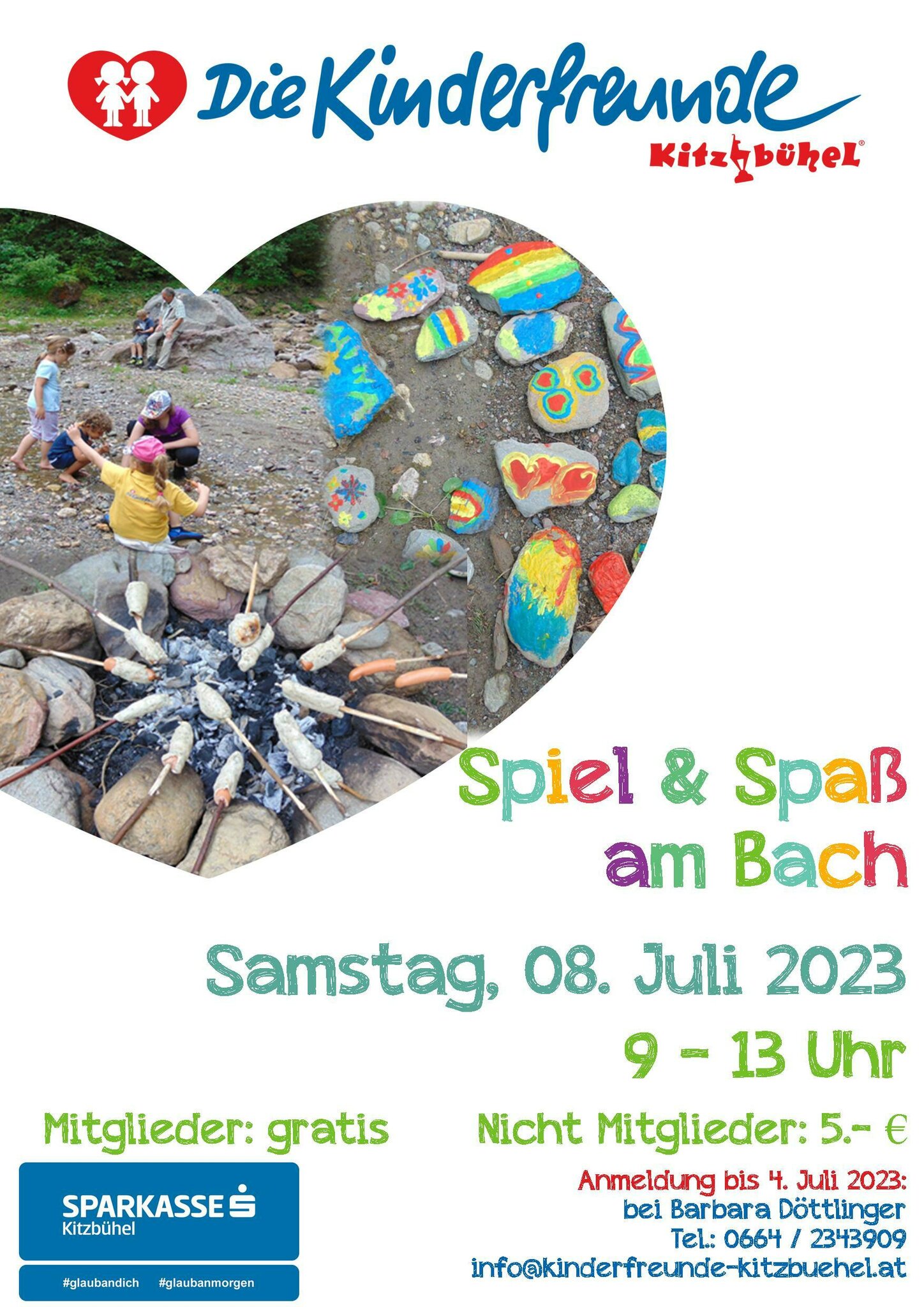 Kinderfreunde Kitzbühel: Spiel und Spaß am Bach am 8. Juli in Kitzbühel