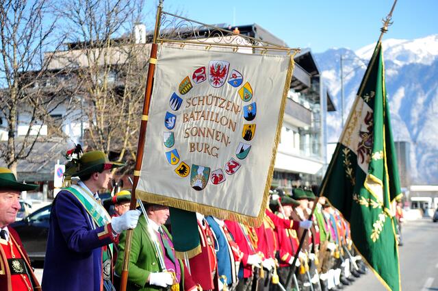 Die Kompanien des Bataillons Sonnenburg feiern heuer ihr großes Fest in Axams. | Foto: Hassl