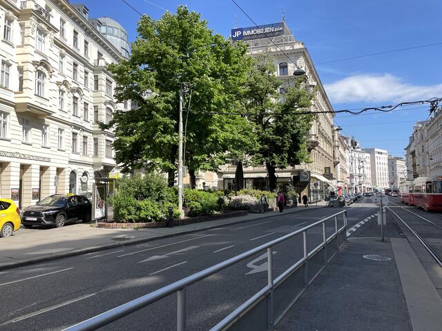 Um diesen kleinen Platz an der Nußdorfer Straße geht es.  | Foto: Tobias Schmitzberger