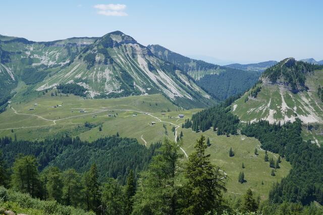 Genneralm mit Gennerhorn. Rechts im Bild das Holzeck.  | Foto: Thomas Neuhold