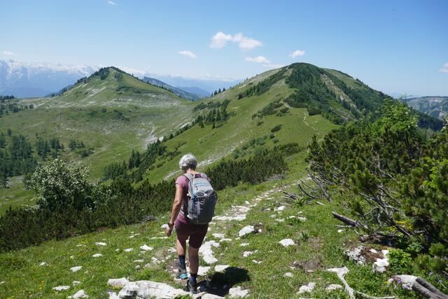 Am Weg vom Osterhorn zum Hohen Zinken. Links dahinter das Große Radl.  | Foto: Thomas Neuhold