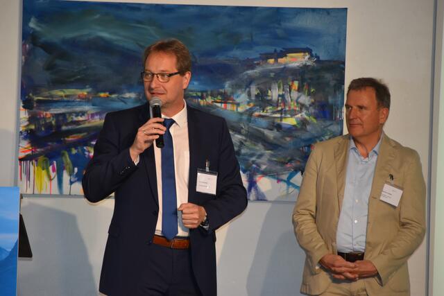 BBG Geschäftsführer Gerhard Zotter betonte die Wichtigkeit des Dialogs beim Thema Krisenmanagement- und Vorsorge. Im Bild gemeinsam mit Sebastian Huber. | Foto: Philip Steiner