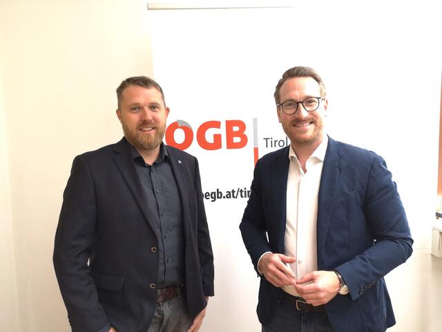 Patrik Tirof, Philip Wohlgemuth beim Pressegespräch. | Foto: ÖGB Kitzbühel