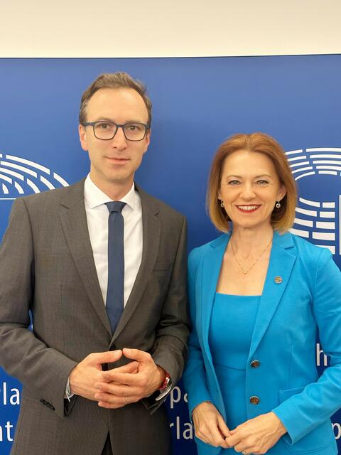 Schmiedtbauer und Metschina im Europaparlament | Foto:  Team Schmiedtbauer