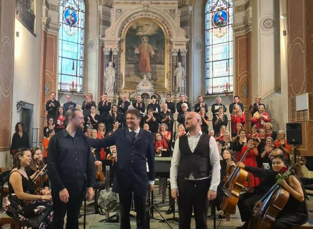 Aleksey Vylegzhanin an der Orgel und Oleksandr Ryndenko am Saxophon  | Foto: chorforum.gleisdorf