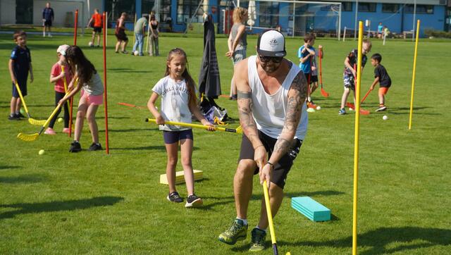 Im Hockeyparcours war viel Geschick gefragt. | Foto: Felix Hallinger