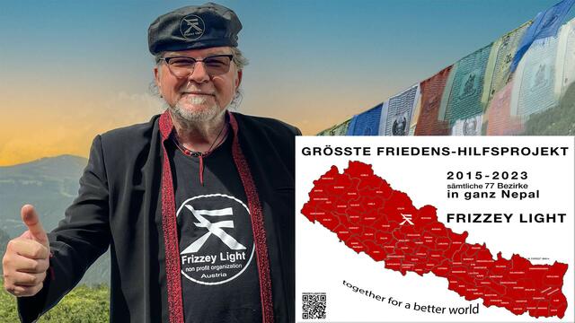 Visionär Frizzey Greif aus Prutz: Ganz Nepal in 77 Distrikts für die Nächstenliebe, als Vorzeigeprojekt für die Welt. | Foto: Frizzey Light