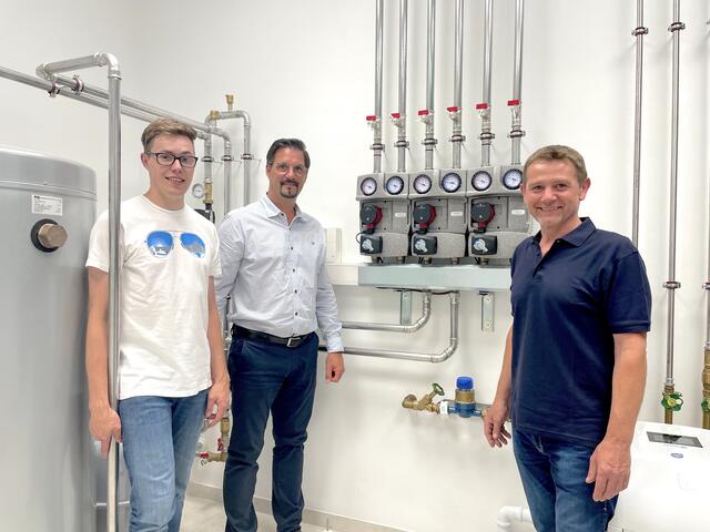 Die richtigen Ansprechpartner, wenn es um Alternativenergie, Heizung und Sanitär geht: Michael Schantl, Christoph Pock Andreas Sailer (v.l.)