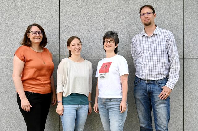 Sabine Taschner-Mandl, Sarah Grissenberger, Caterina Sturtzel und Martin Distel. | Foto: St. Anna Kinderkrebsforschung