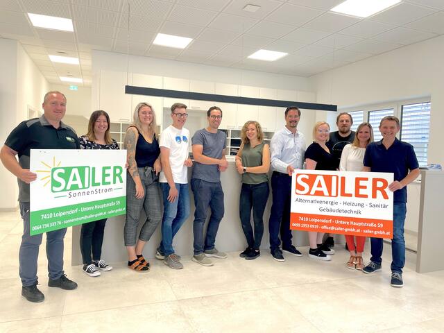 Die Mitarbeiter von Alternativenergie-Heizung-Sanitär sowie Sailer SonnenStrom haben ihr neuen Firmenstandort in Loipersdorf bezogen.