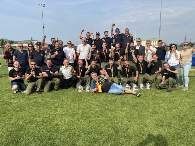 Die Feuerwehr Grafenschachen durfte über den Sieg in der Kategorie "Silber A" jubeln. | Foto: Feuerwehr Grafenschachen