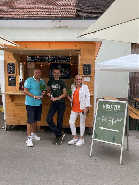 Markus Führer war mit seinem Gablitzer Bier präsent | Foto: Marktgemeinde Gablitz