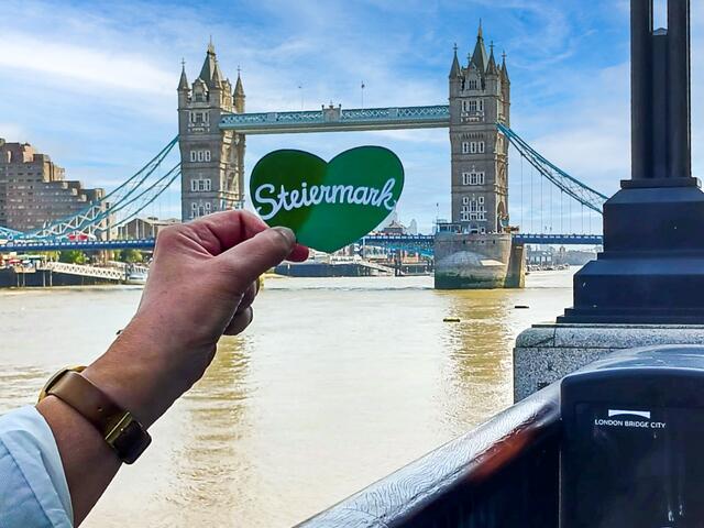 Very steirisch: das grüne Herz in London. | Foto: STG