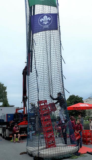 Bei den Pfadfindern konnte man seine Kletterkünste testen. 