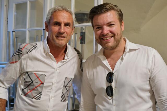 Durch die unerschütterliche Liebe zu Rapid wurden den Ex-Rapidler Michael Konsel und Sponsor Clemens Riha Freunde. | Foto: Claudia Reisinger