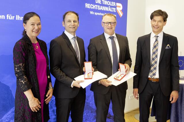 Präsidentin RA Dr. Birgit Streif, RA Dr. Markus Bachlechner, RA Dr. Ralf Wenzel und OLG-Präsident Dr. Wigbert Zimmermann (v.l.) | Foto: Christian Forcher