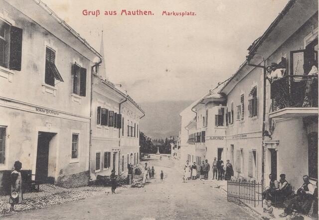 Ein Bild vom Markusplatz in Mauthen aus dem Jahr 1910 | Foto: Gailtaler Zeitbilder