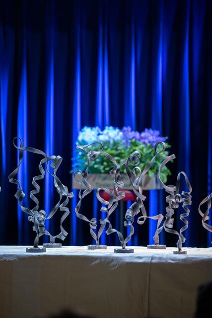 Die BANDEROLEN. Im Hintergrund die Blumen für die DAMEN, vom BLUMENPARK SEIDEMANN. | Foto: Flo Stecher/Illusionsbanderolen