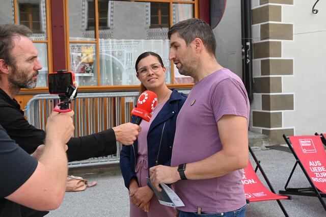 Julia Bogensperger und Michael Doppler von der Rehkitzrettung Lungau bei uns im Interview. | Foto: Peter Bolha
