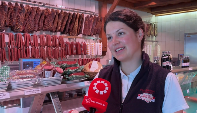 Maria Bogensperger von der Fleischhauer Lankmayr in Mauterndorf bei uns im Interview. | Foto: Stefan Schubert