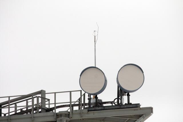 Windmessung auf Plattform von A1- Funkmast  | Foto: © by Ing. Günter Kramarcsik
