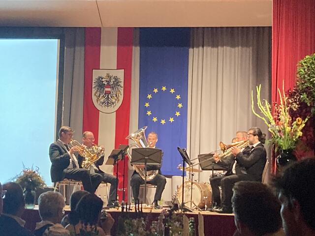 Die Brass-Selection war unter anderem beim Festakt zu hören.  | Foto: Elisabeth Zangerl 