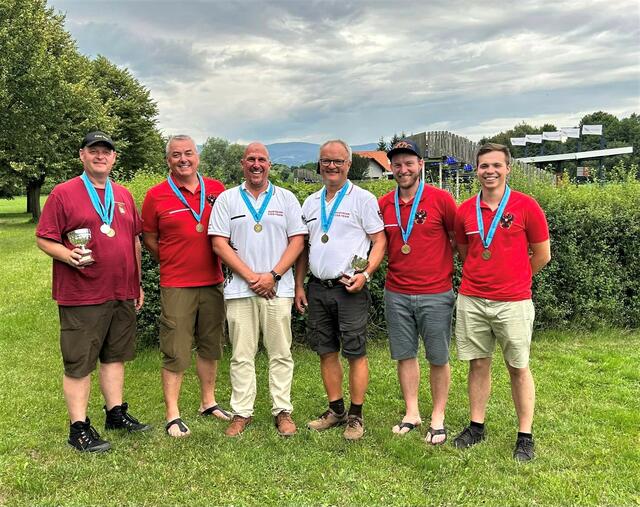 Helmut Rosskopf, Bernhard Glöckl, Jürgen Wagner, Johannes Stöger, Manfred Buttazoni und Tobias Müllner. | Foto: Mannschaft Österreich 