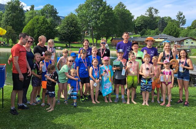 Alle teilnehmenden Kinder erhielten, wie bereits die Jahre davor die begehrte Triathlonmedaille