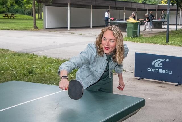 Mit dabei LA Abg. Frau Pia Maria Wieninger, sichtlich hatte sie dabei Spaß. | Foto: Tischtennis Hobby Wien/R.Lendl
