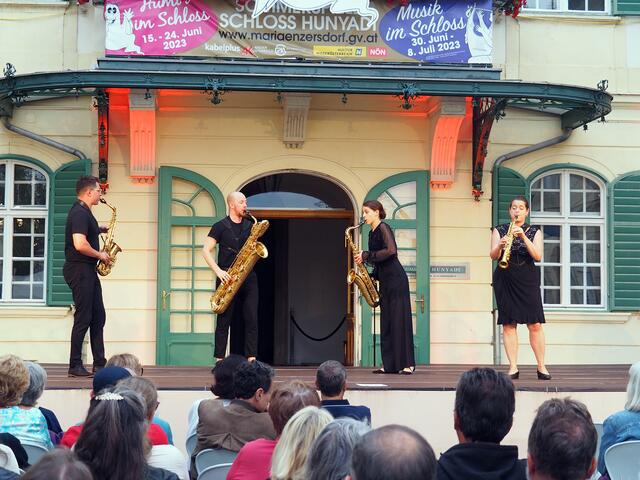 Das Aureum Saxophon Quartett bei Musik im Schloss 2023 | Foto: Marktgem. Maria Enzersdorf