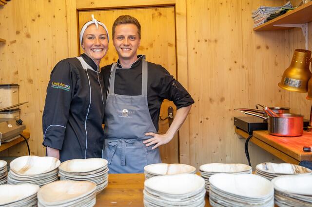 Miriam Zangerl und Dominik Ojster von den #YoungChefsPaznaun. | Foto: TVB Paznaun - Ischgl