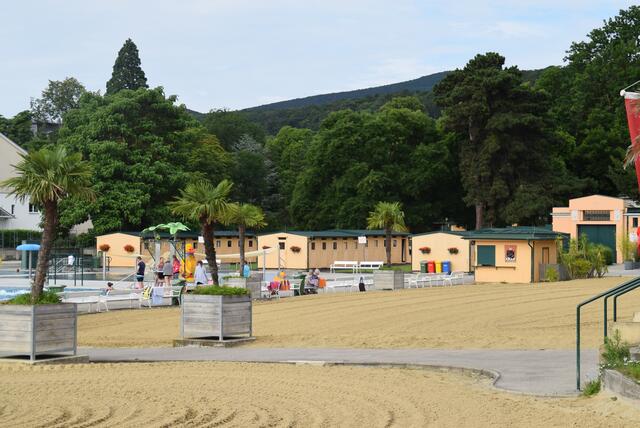 Blick auf die Kabanen in Baden | Foto: Katrin Pirzl