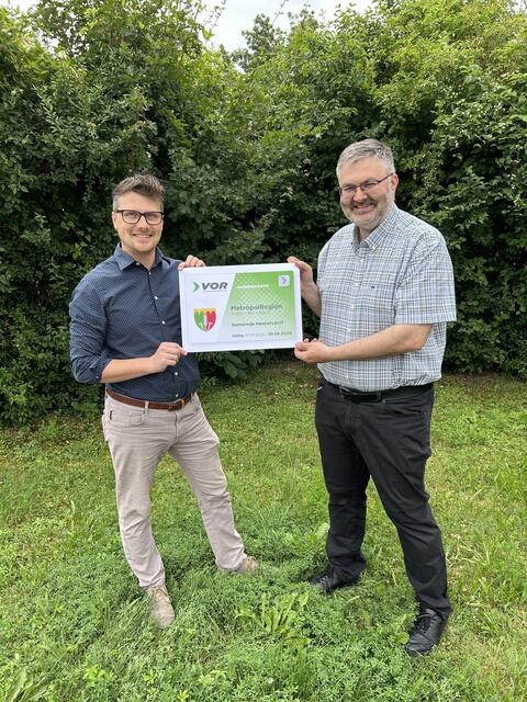 Vlnr. gf. GR Klaus Steininger und Bgm. Thaddäus Heindl  | Foto: Gemeinde Hennersdorf