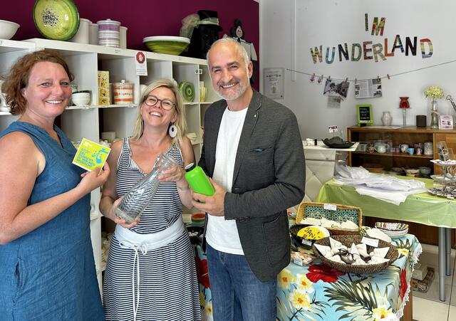Celina Prünster, Alice Stinzinger und August Lechner. | Foto: Grünen WRN