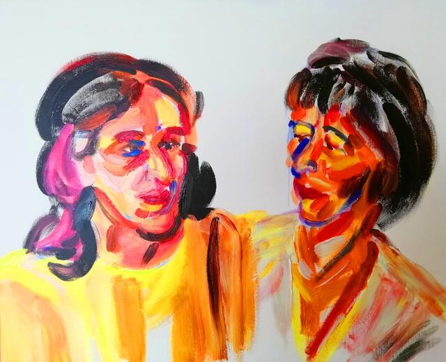 Am 20. Juli im 20. Bezirk: Bei der Vernissage mit dem Titel "Face to Face" stellt Malerin Stefanie Knechtl ihre Acrylgemälde aus.  | Foto: Stefanie Knechtl